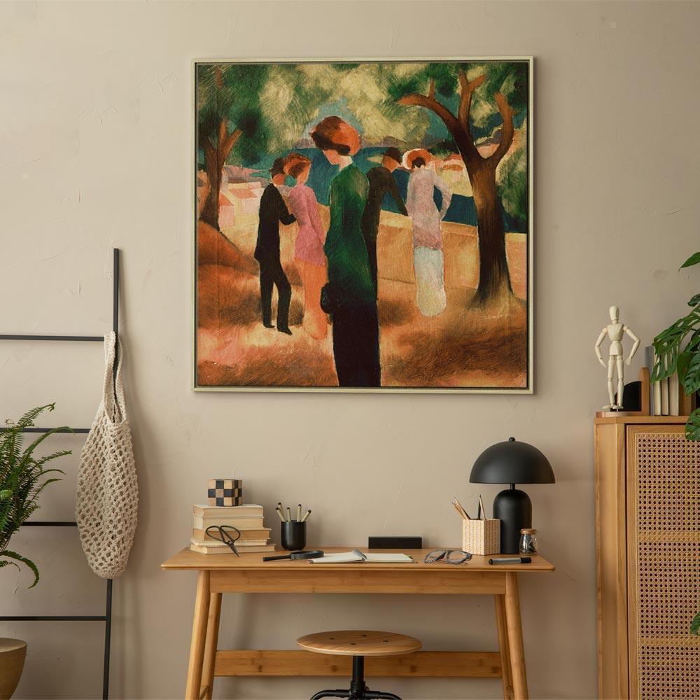 Leinwandbild - August Macke – Lady in Green Jacket