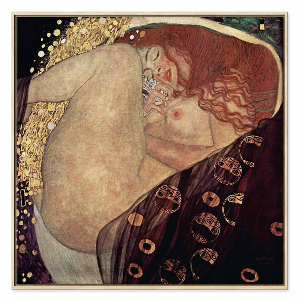 Leinwandbild - Gustav Klimt – Danae