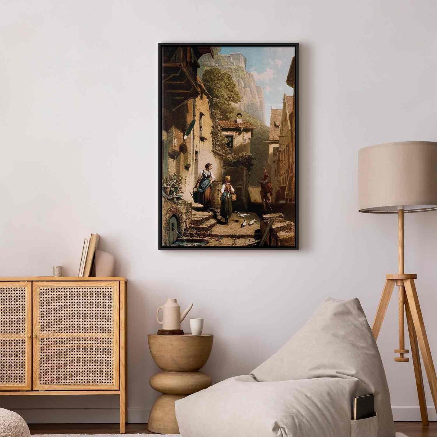 Leinwandbild - Im Dachstübchen (Carl Spitzweg) Artgeist