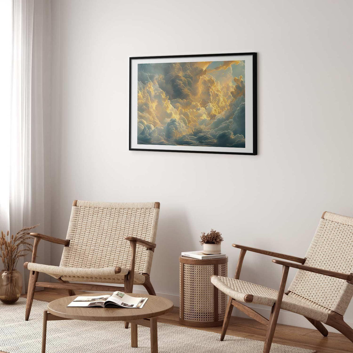 Poster - Last Breath of the Day: Clouds Illuminated by Evening Glow