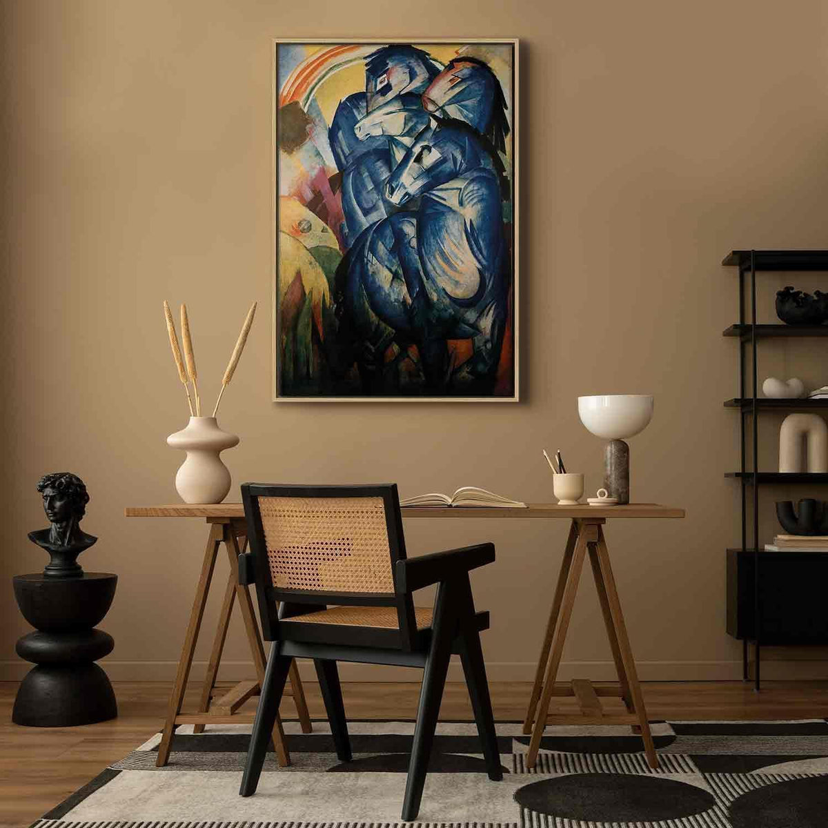 Leinwandbild - Franz Marc – The tower of blue horses
