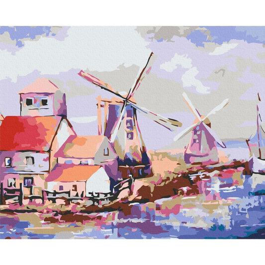 Malen nach Zahlen - Windmills (Landscape)