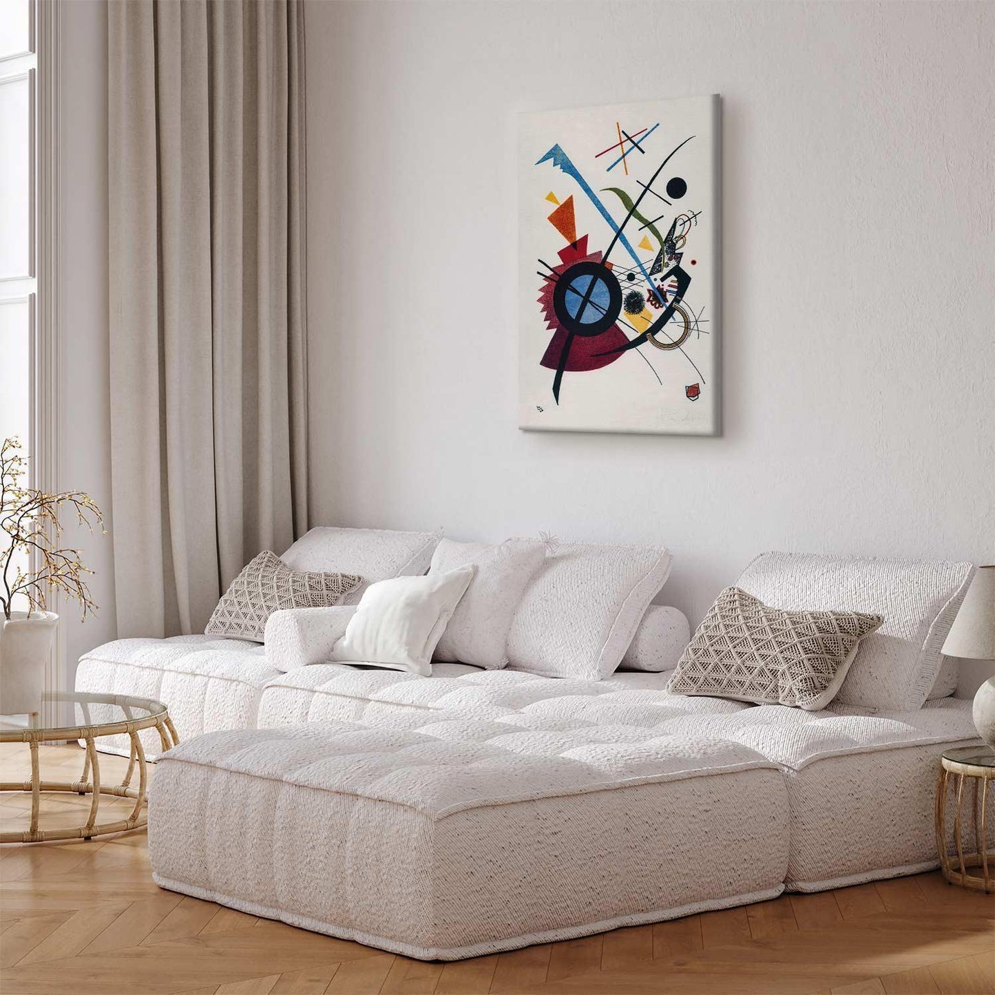 Leinwandbild - Primary Colors - Kandinsky’s Geometric Abstraction (Wassily Kandinsky) Artgeist