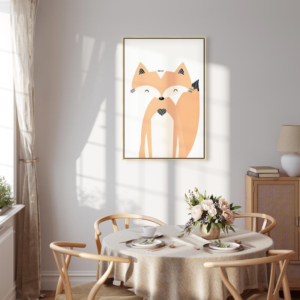 Leinwandbild - Happy Fox (1 Part) Vertical