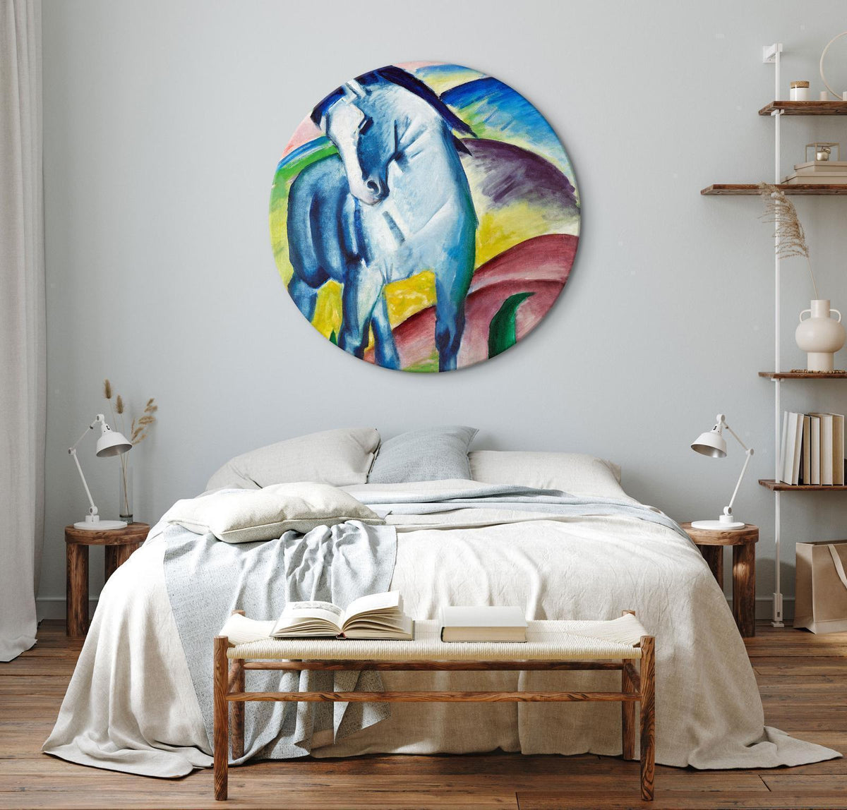 Rundes Bild - Franz Marc – Blue Horse