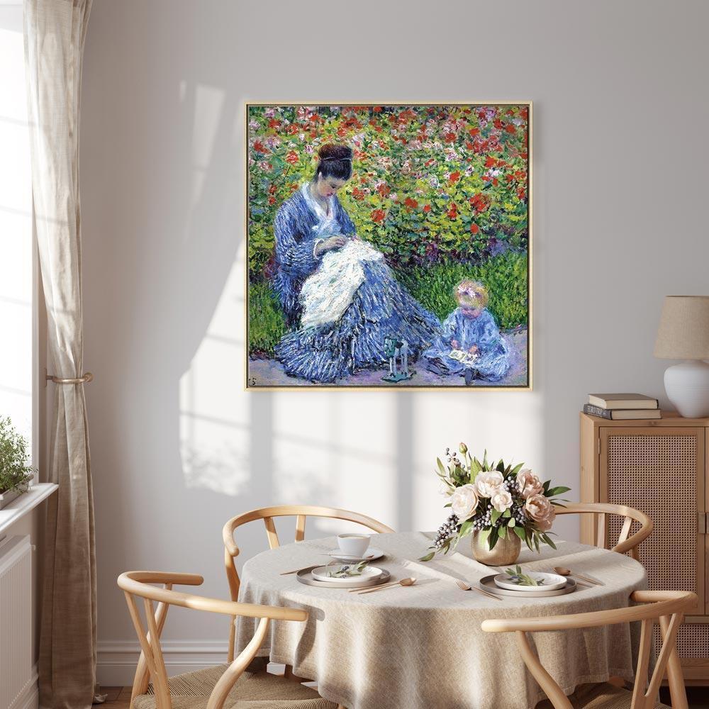 Leinwandbild - Claude Monet – Madame Monet and Her Son