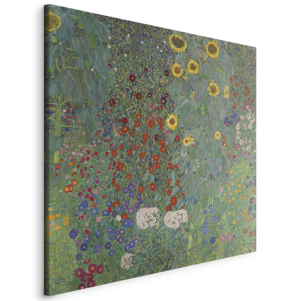 Leinwandbild - Gustav Klimt – Farm garden with sunflowers