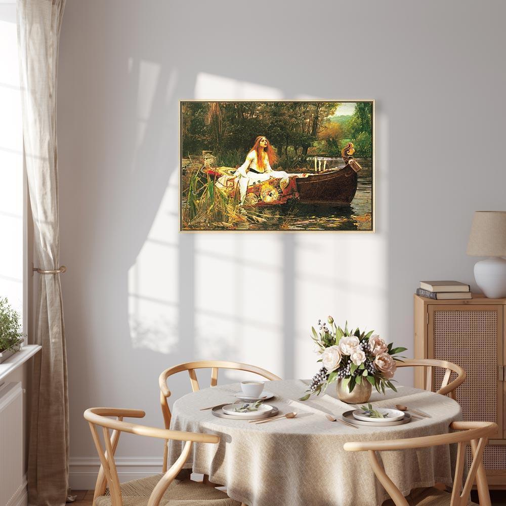 Leinwandbild - John William Waterhouse – The Lady of Shalott