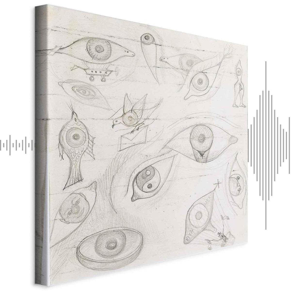 Leinwandbild - Frida Kahlo – Drawing of Eyes