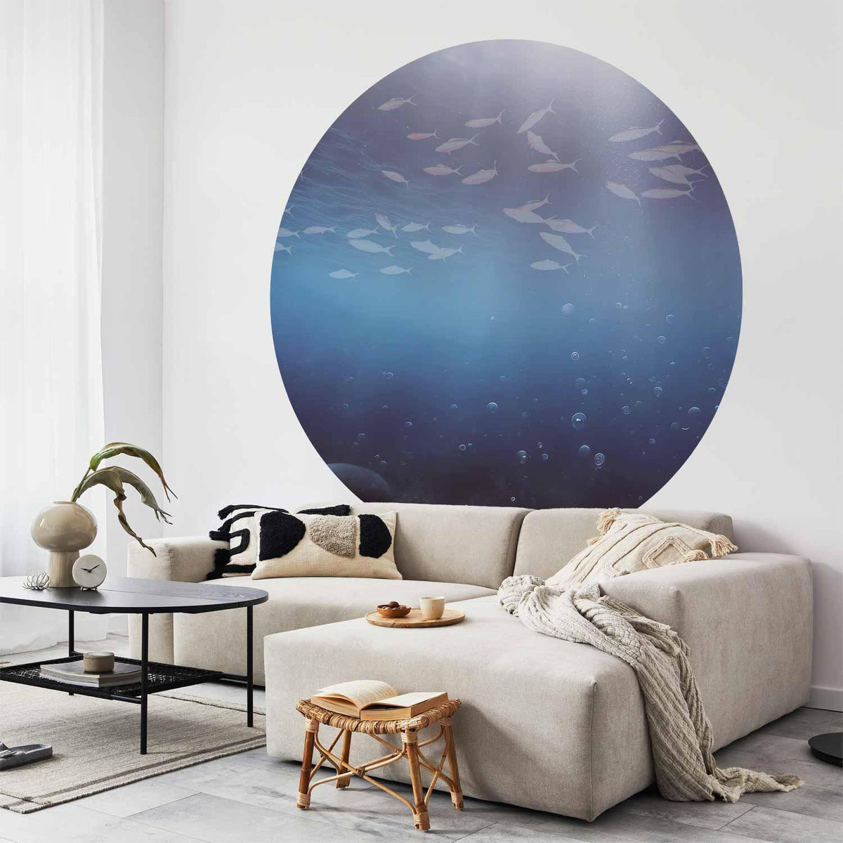 Runde Fototapete - Fish in the depths