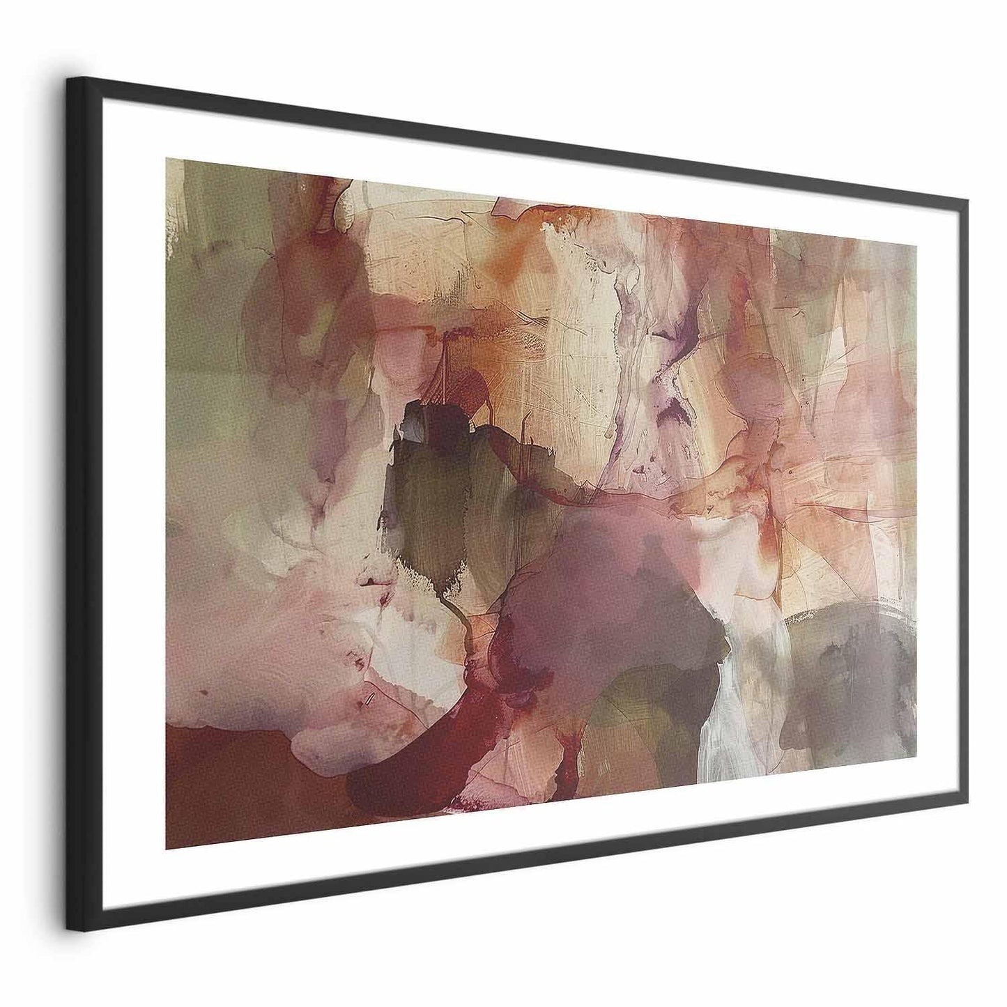 Poster - Spring Composition - glimmers and forms in watercolor technique Artgeist