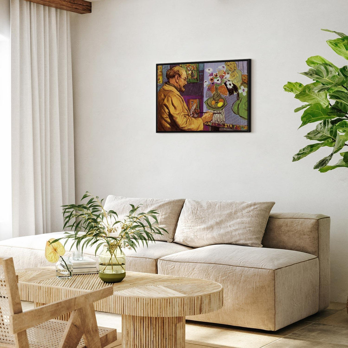 Leinwandbild - Painting by Henri Matisse (colour lithograph)