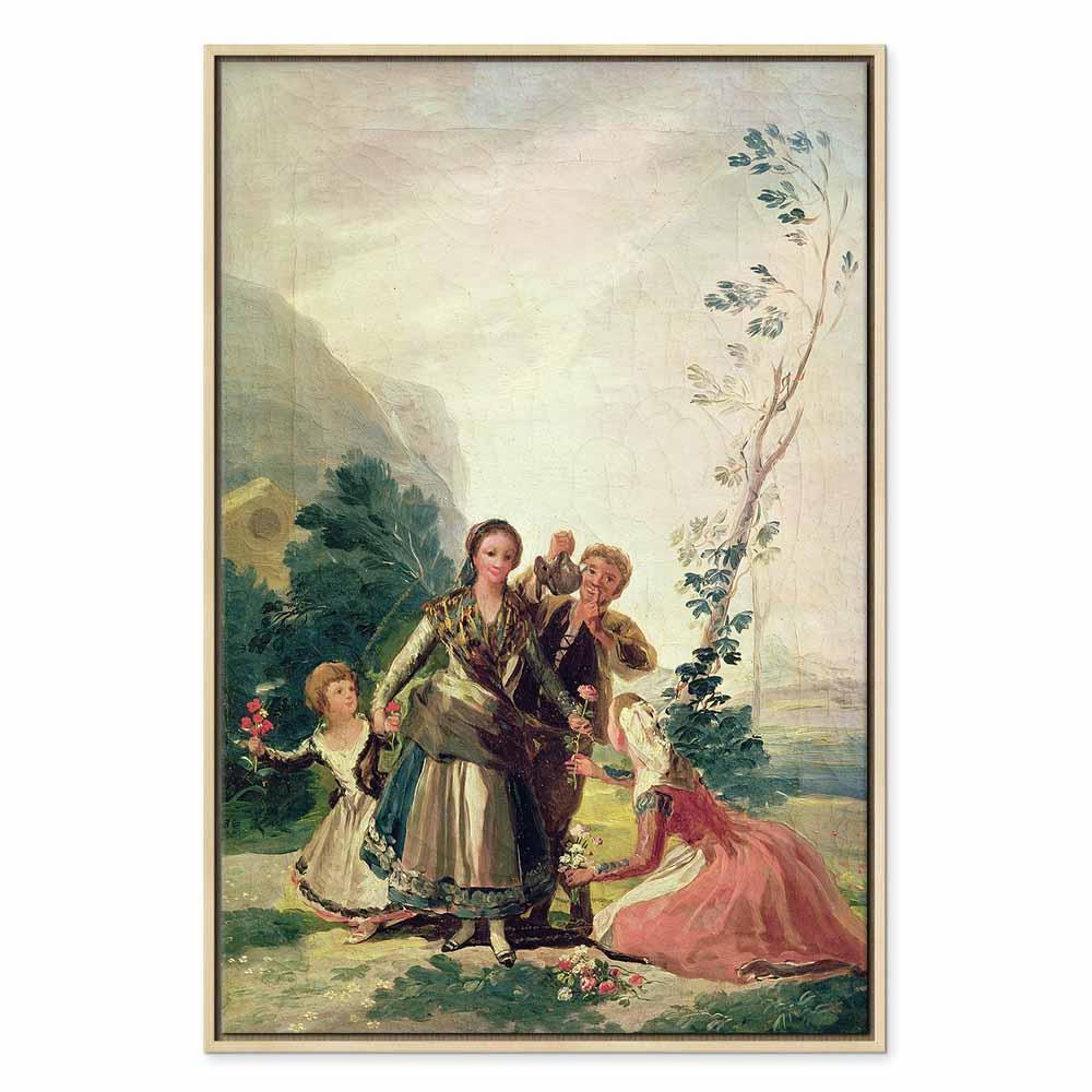 Leinwandbild - Francisco Goya – Spring or the Flower Seller