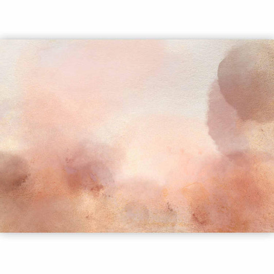 Fototapete - In pink clouds – soft textures in peach-pink hues