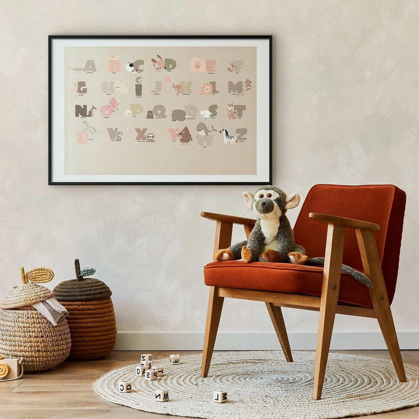 Poster - Beige Alphabet