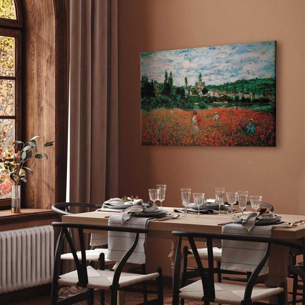 Leinwandbild - Claude Monet – Poppy Field near Vétheuil