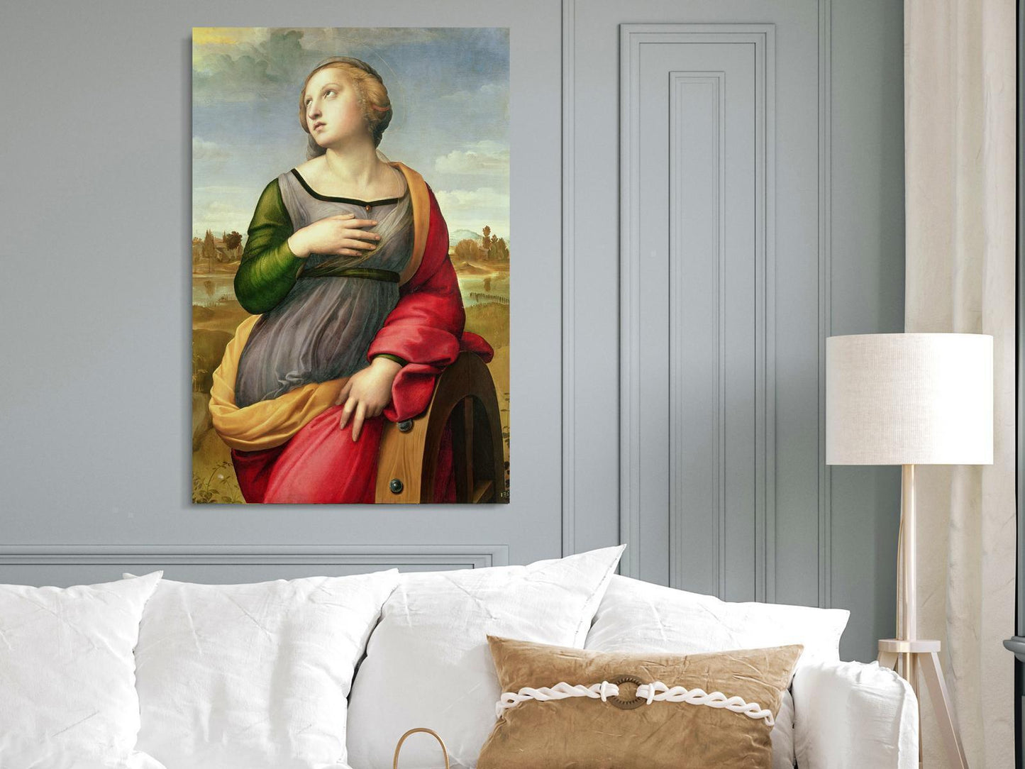 Leinwandbild - St Catherine of Alexandria (Rafael Santi) Artgeist
