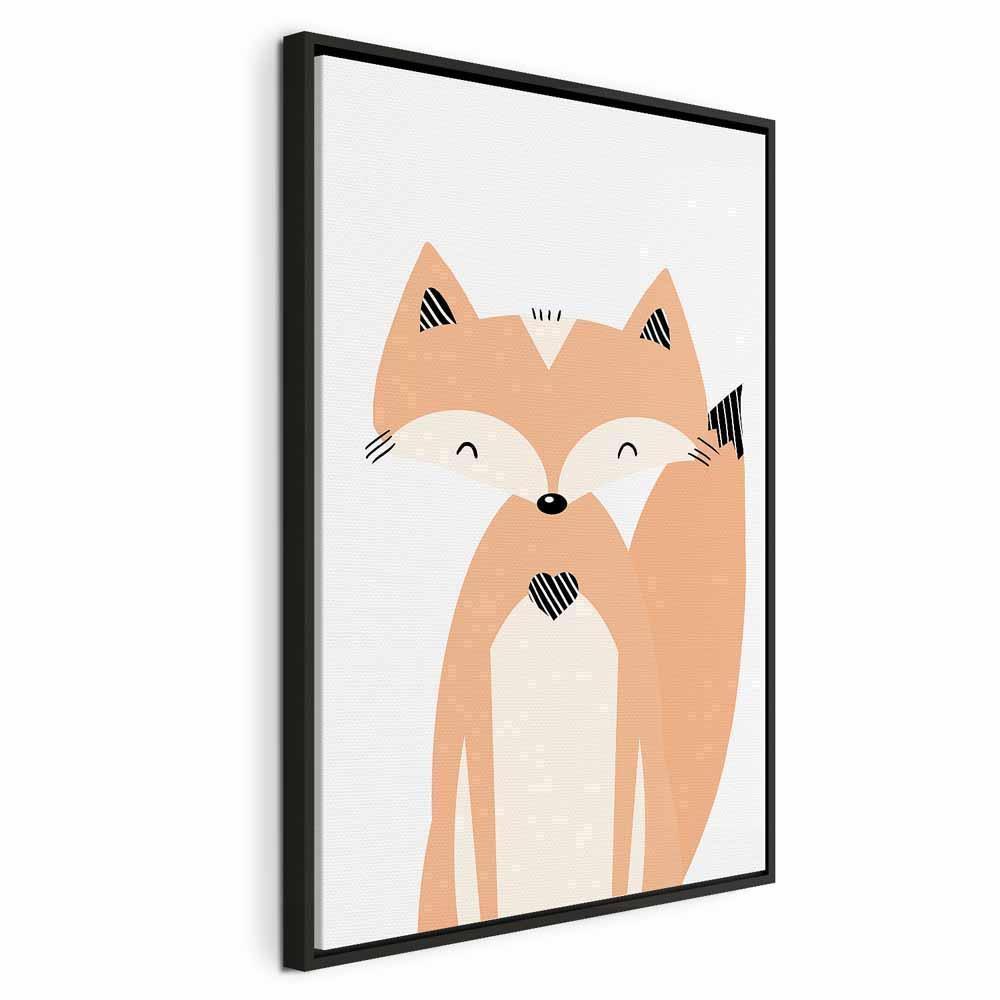 Leinwandbild - Happy Fox (1 Part) Vertical