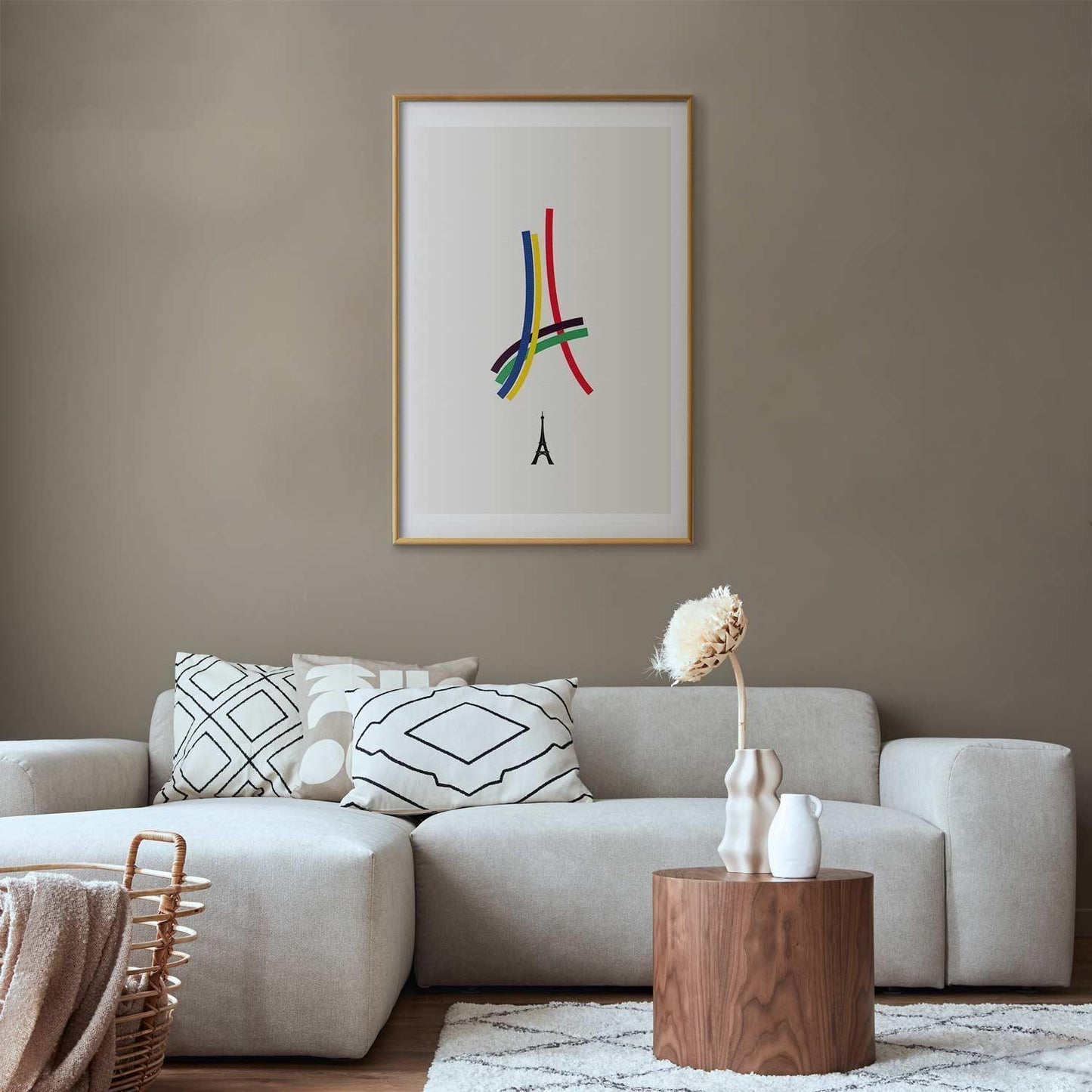 Poster - Eiffel Tower - Colored Graphic - Abstraction Artgeist