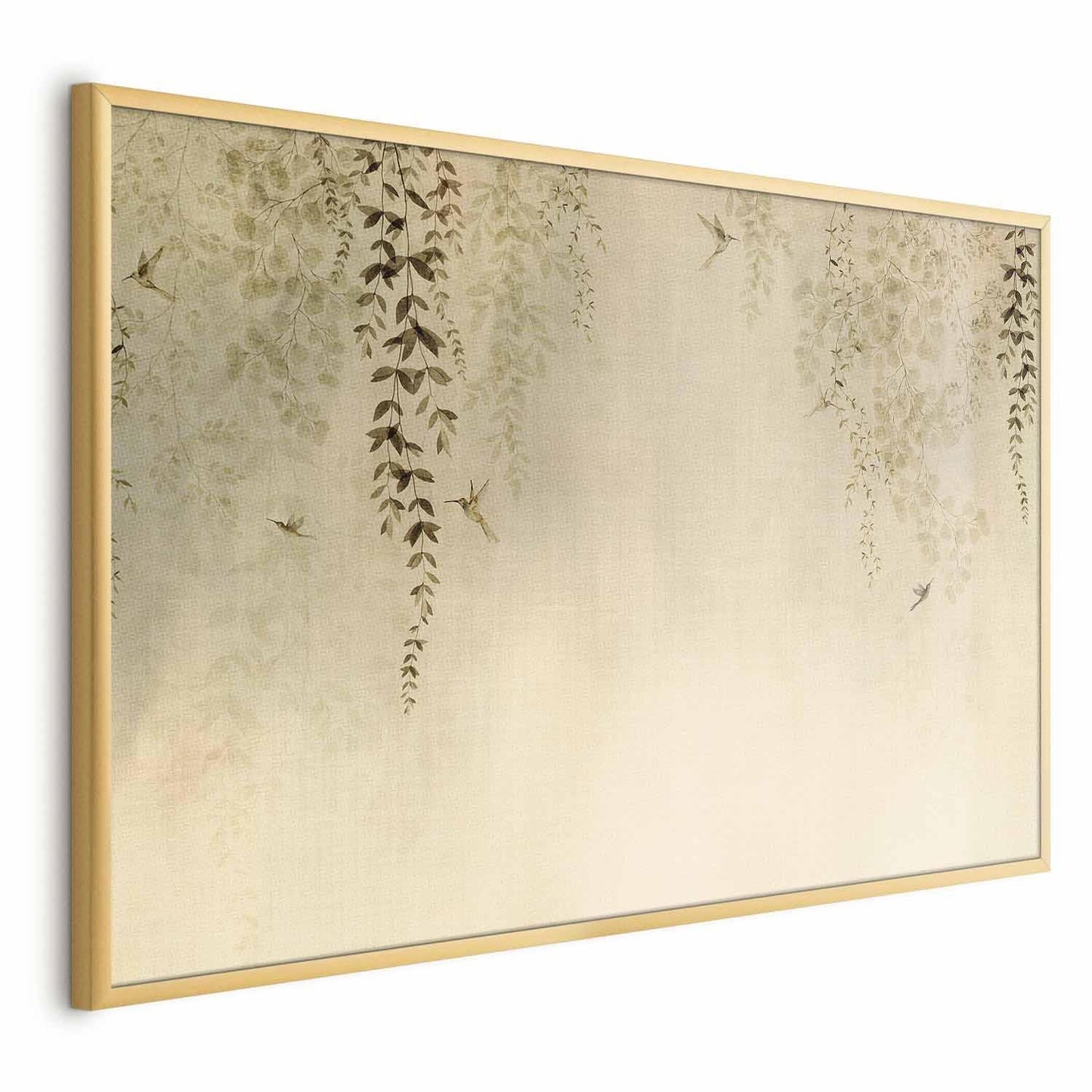 Poster - Beige Hummingbirds Artgeist