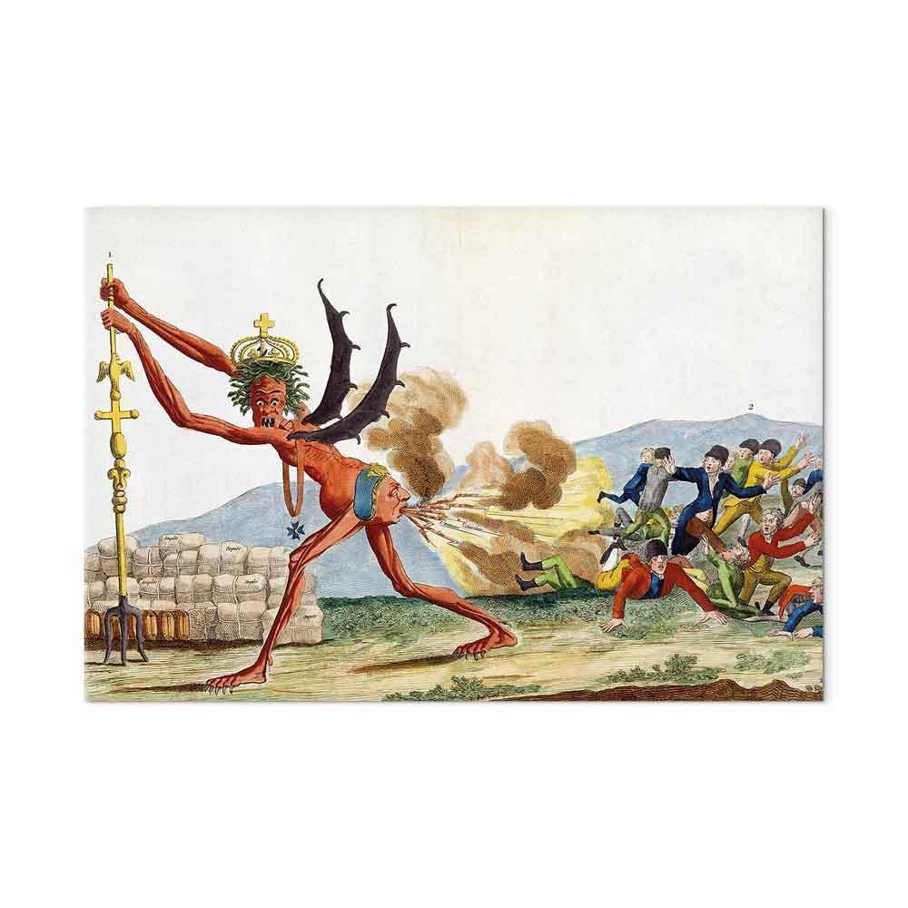 Leinwandbild - Jacques-Louis David – Caricature of the English Government