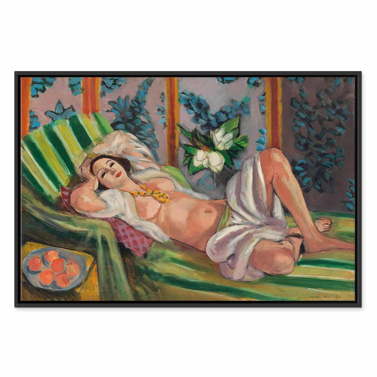 Leinwandbild - Henri Matisse – Reclining Odalisque with Magnolias