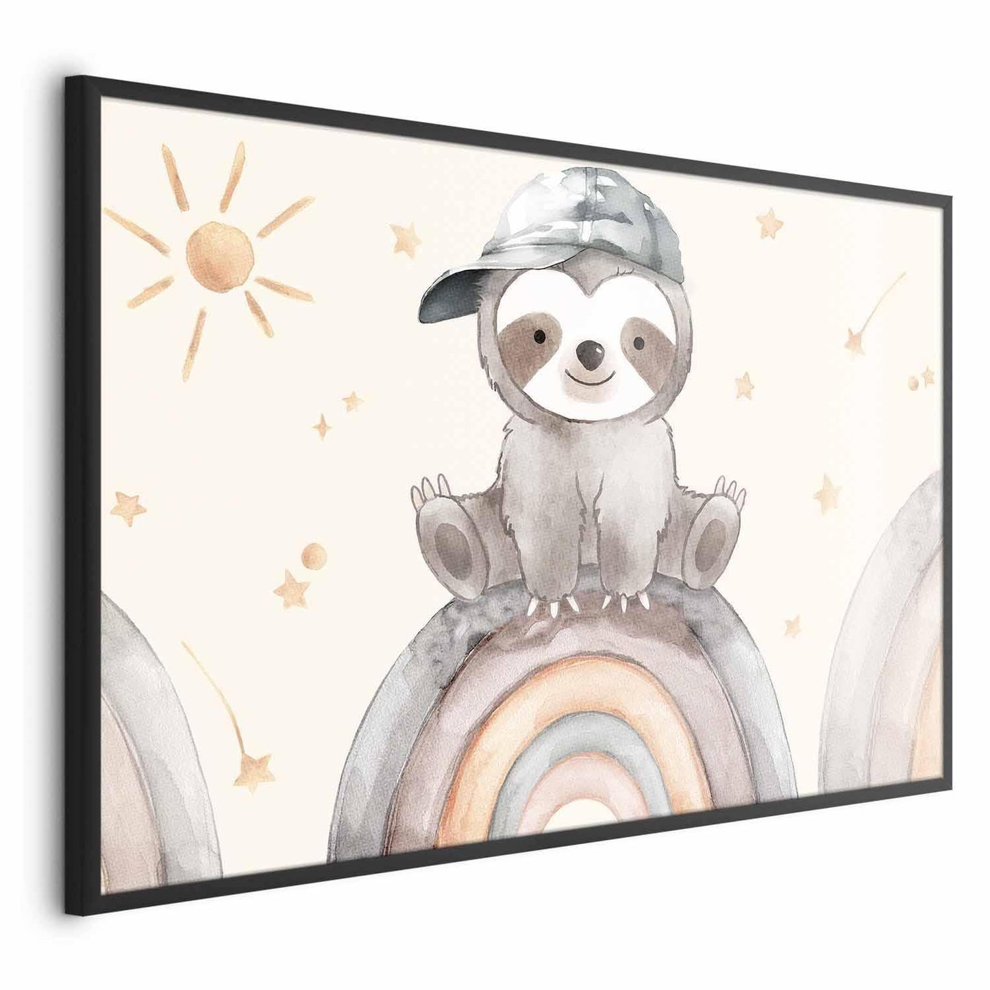 Poster - Little Animal Among Stars and Rainbows Artgeist