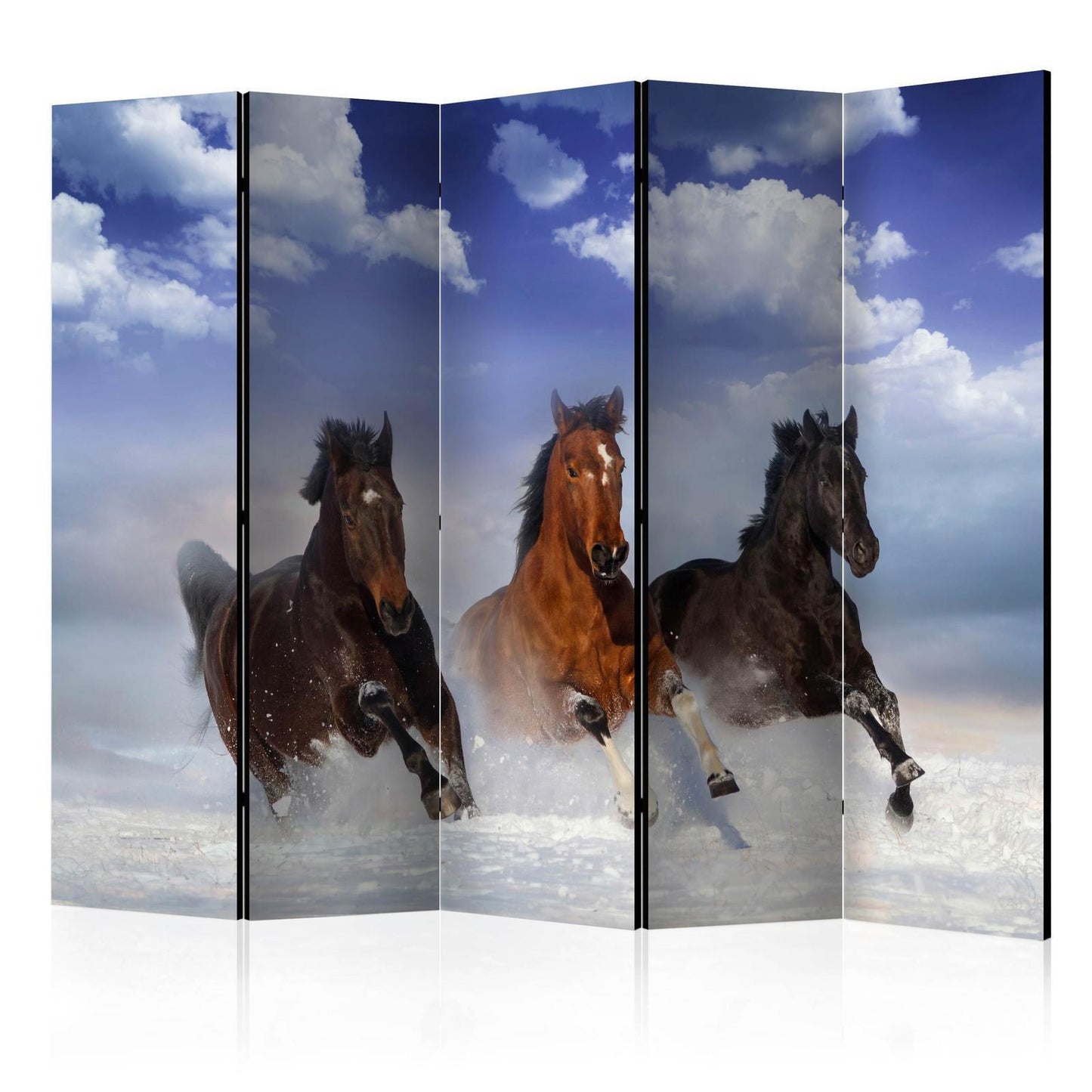 Paravent - Horses in the Snow II Artgeist