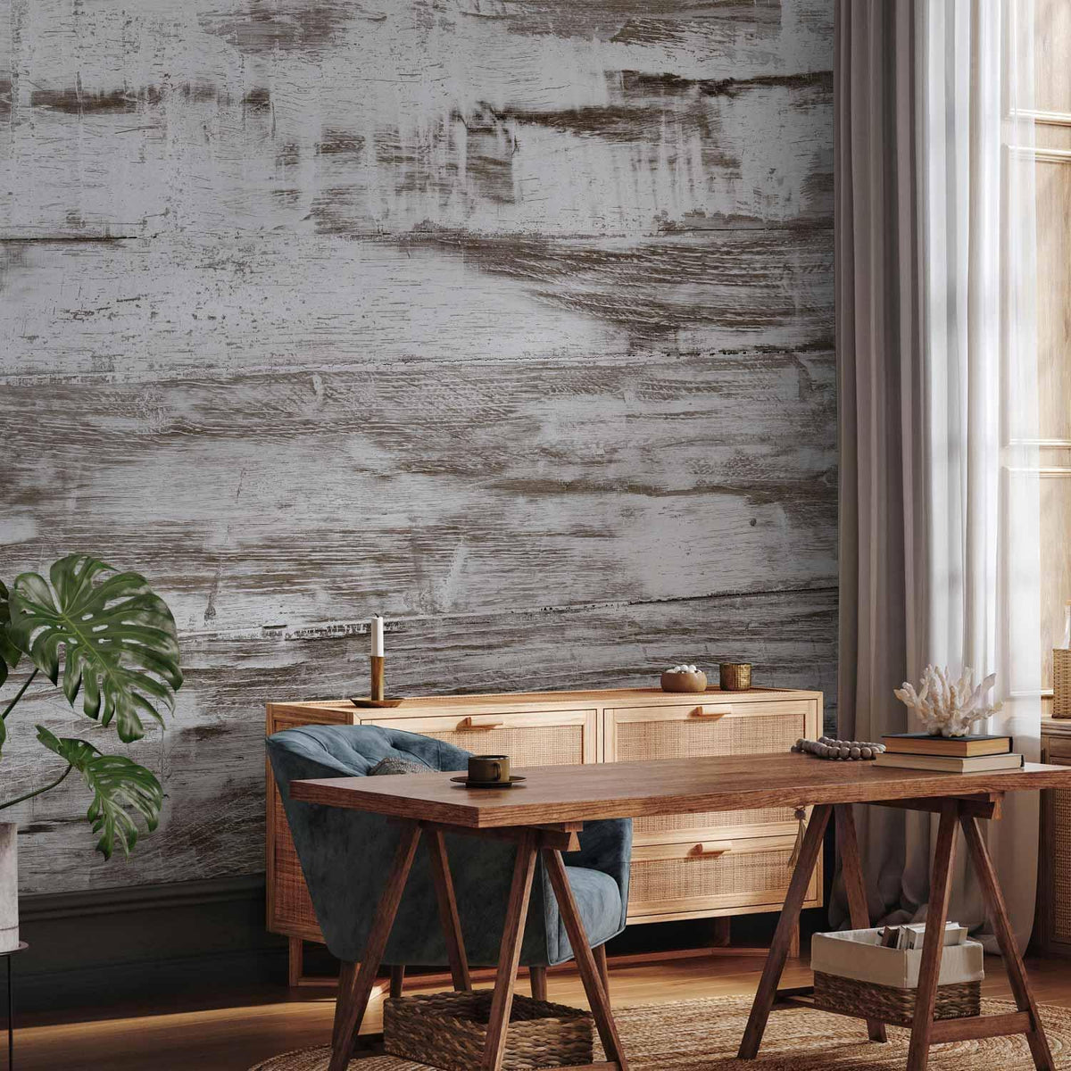 Fototapete - Shabby Chic Wood