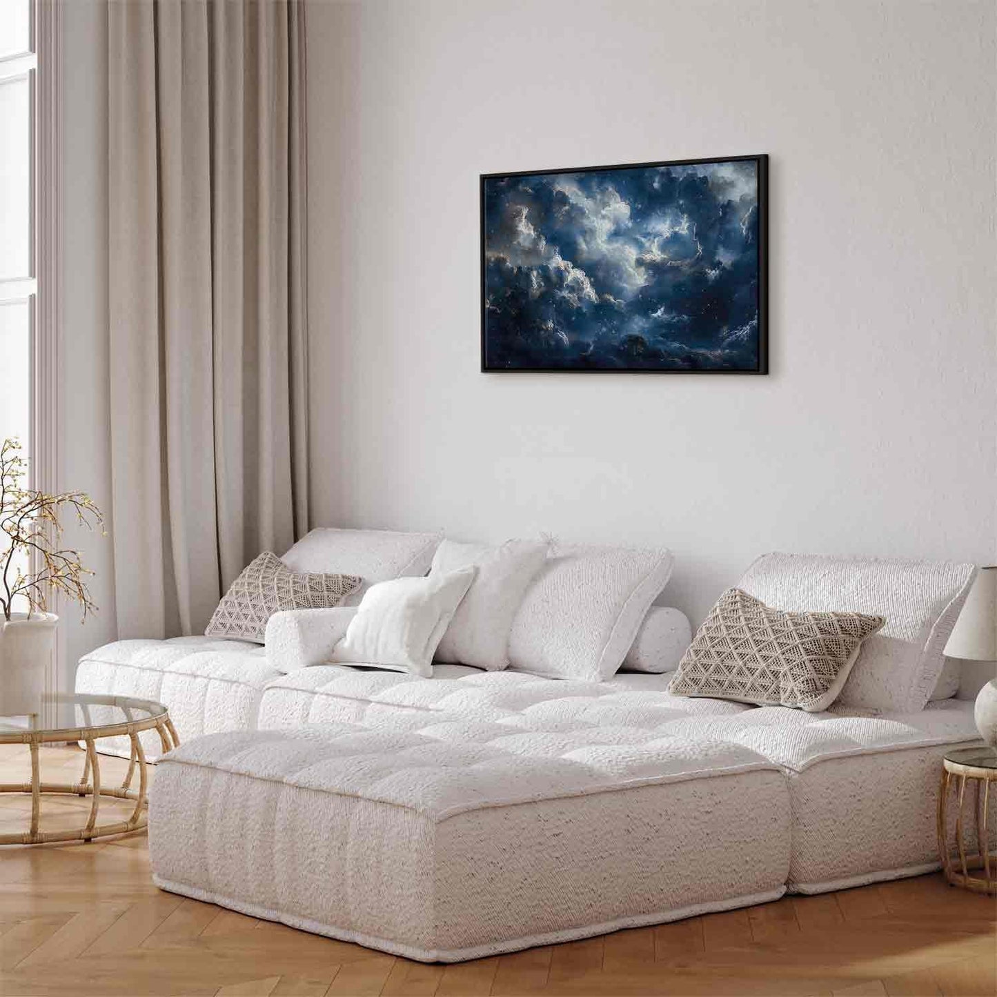 Leinwandbild - Astronomical Wonders: Clouds and Stars in Harmonious Combination Artgeist