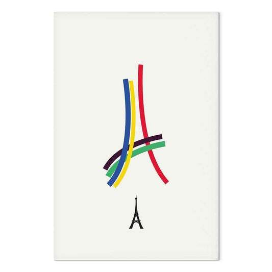 Leinwandbild - Eiffel Tower - Colorful Graphics - Abstraction