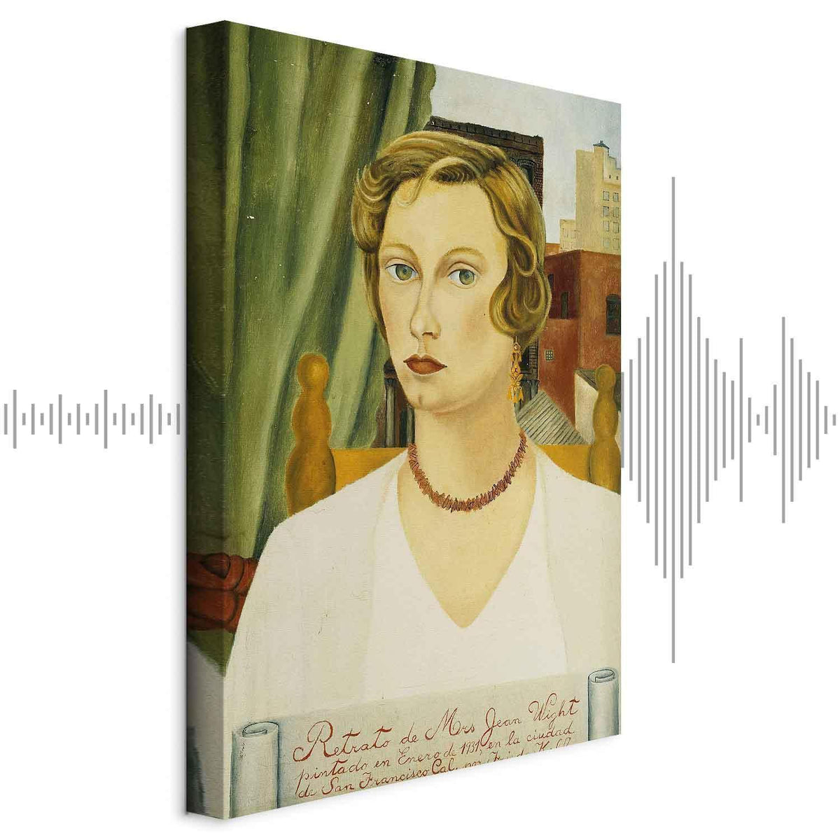 Leinwandbild - Frida Kahlo – Portrait of Mrs Jean Wight