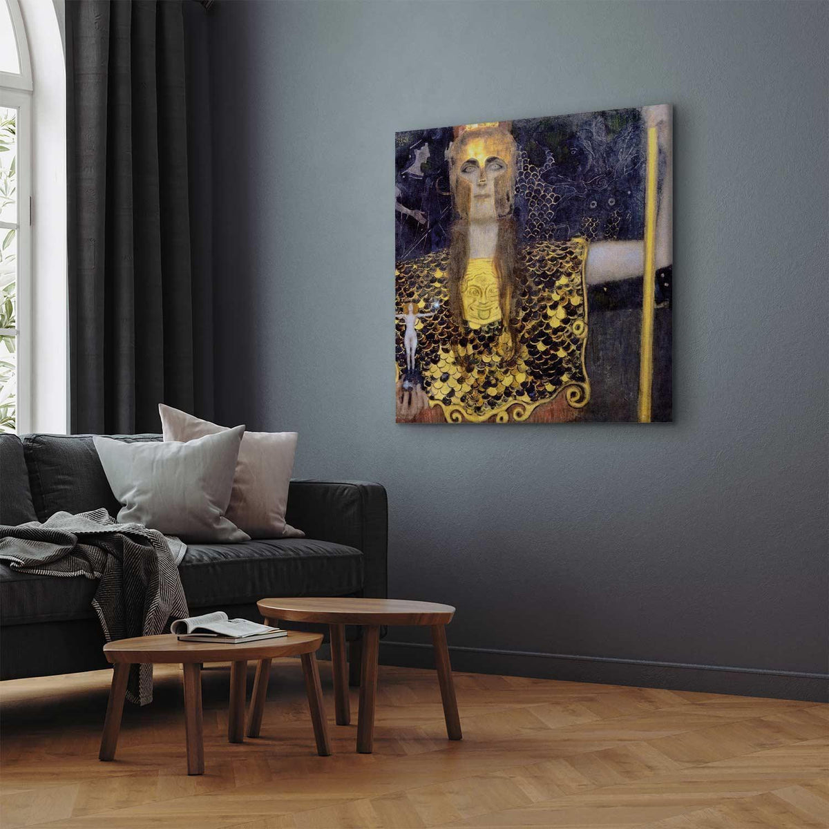 Leinwandbild - Gustav Klimt – Pallas Athene