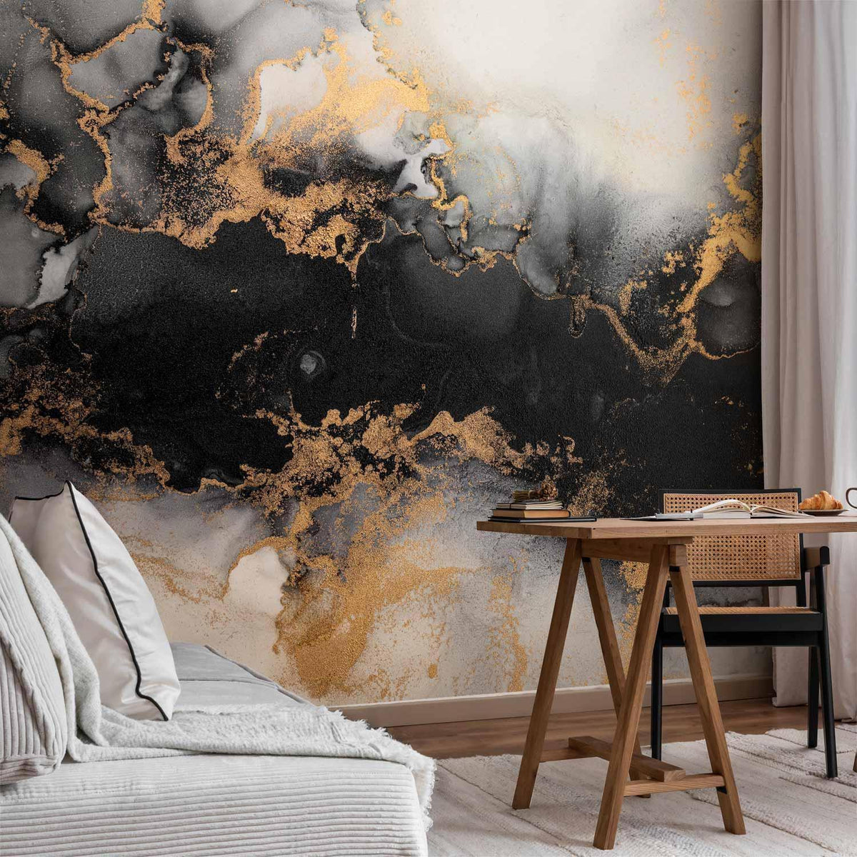 Fototapete Gold Marmor – Abstraktes Luxus-Design