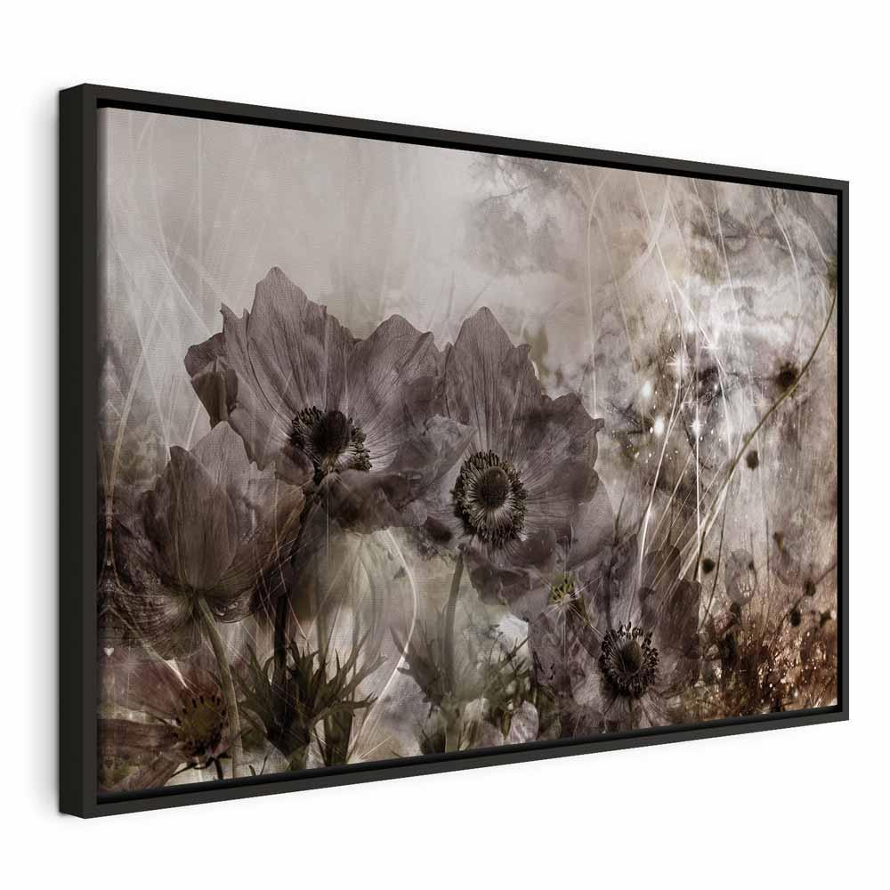 Leinwandbild - Anemones in Sepia (1 Part) Wide