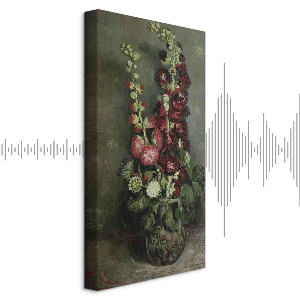 Leinwandbild - Vincent Van Gogh – Vase of Hollyhocks