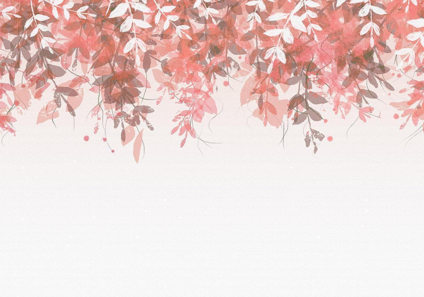 Elegante Wandtapete rosa Ranken - Premium Fototapete Vegetation Design