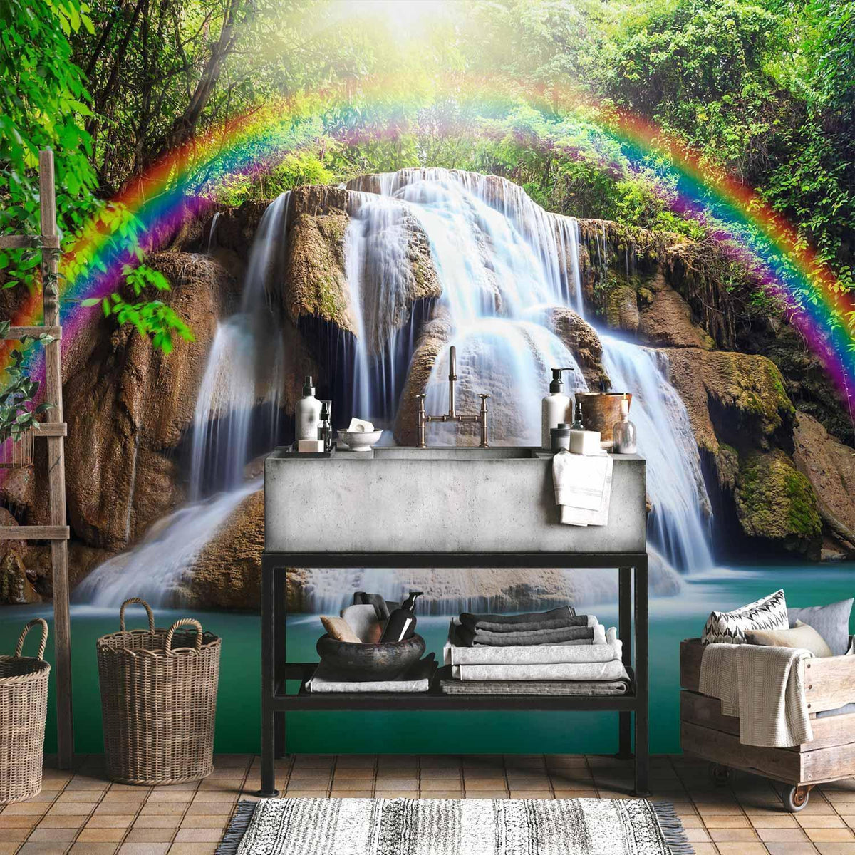 Fototapete - Waterfall of Fulfilled Wishes
