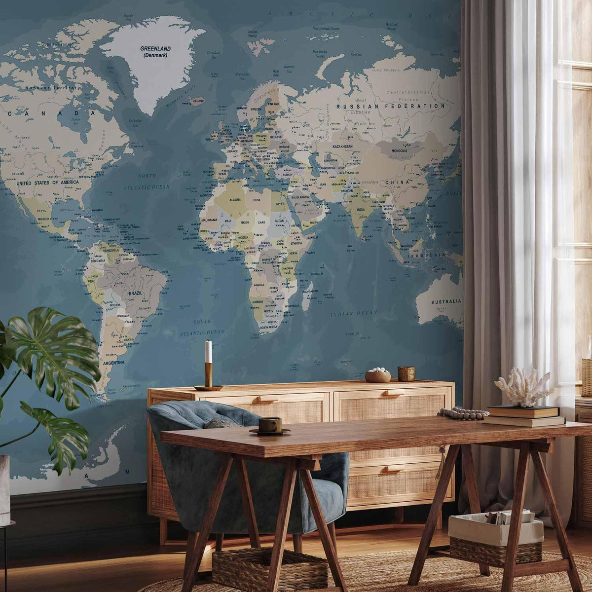 Fototapete - Vintage World Map