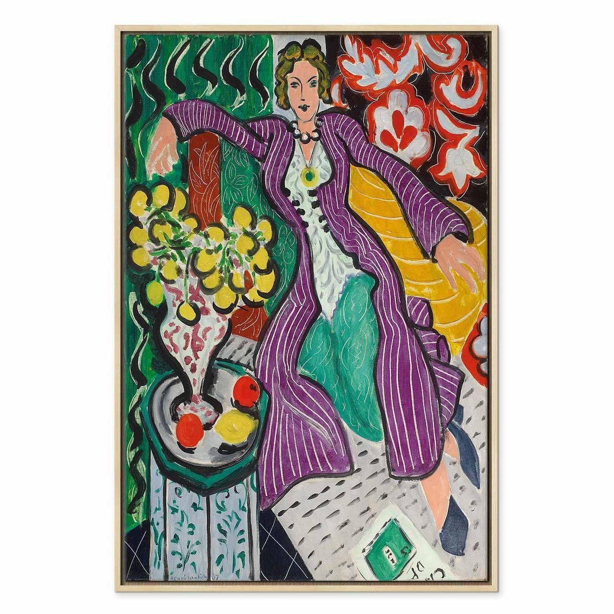 Leinwandbild - Henri Matisse – Woman in a Purple Coat