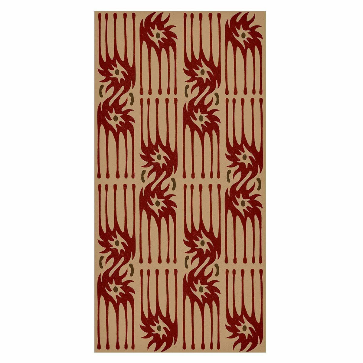 Tapete - Red claws – irregular shapes on a paper background