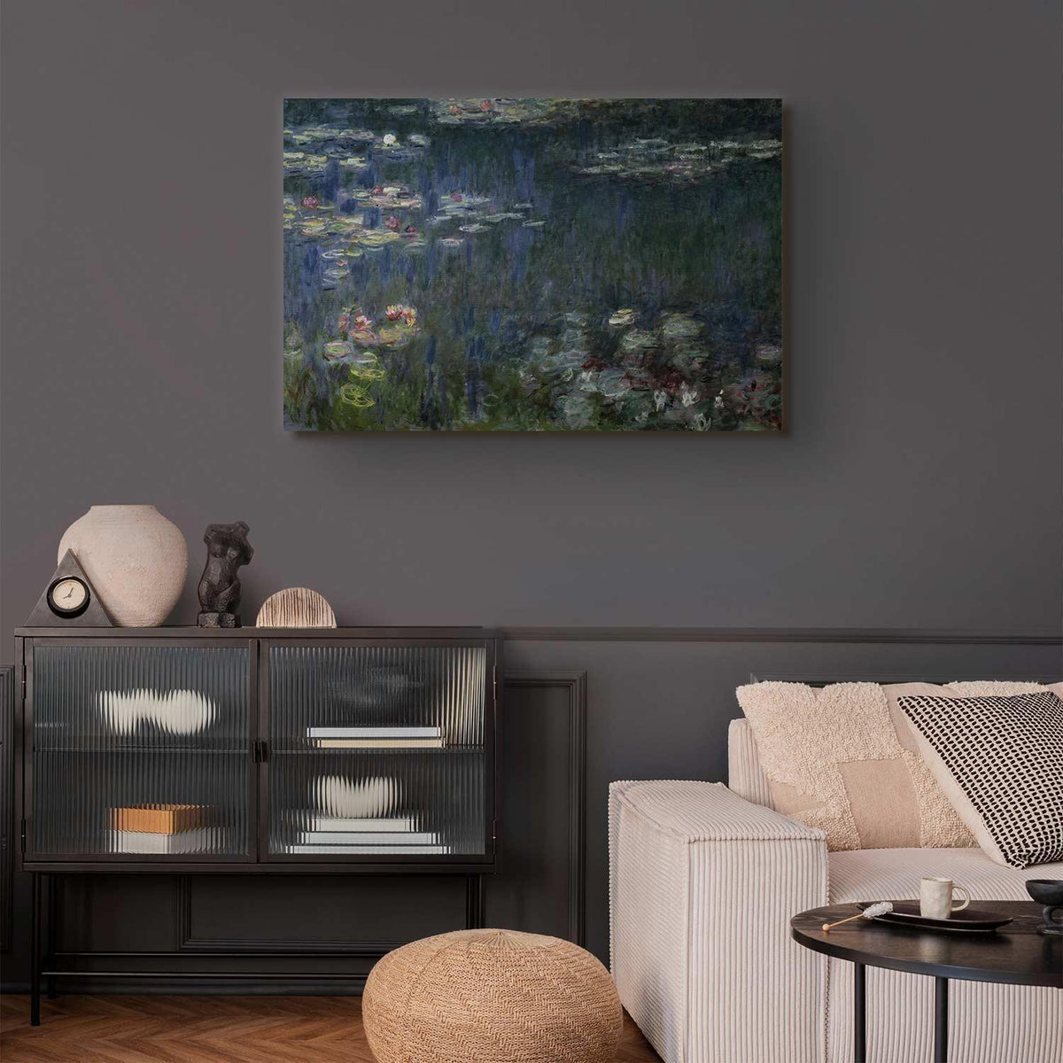 Leinwandbild - Claude Monet – Waterlilies: Green Reflections