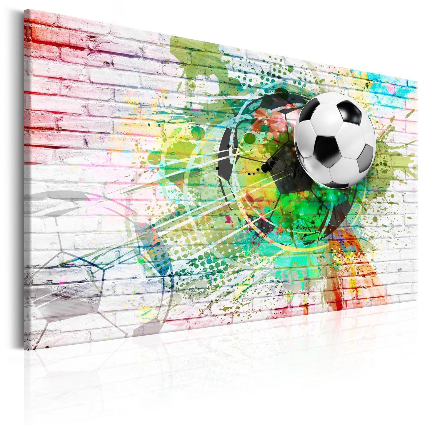 Leinwandbild - Colourful Sport (Football) Artgeist