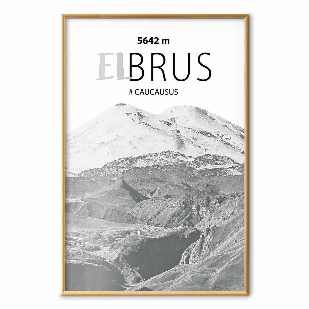 Poster - Majestic mountain peak Elbrus mountain crown mountain landscape