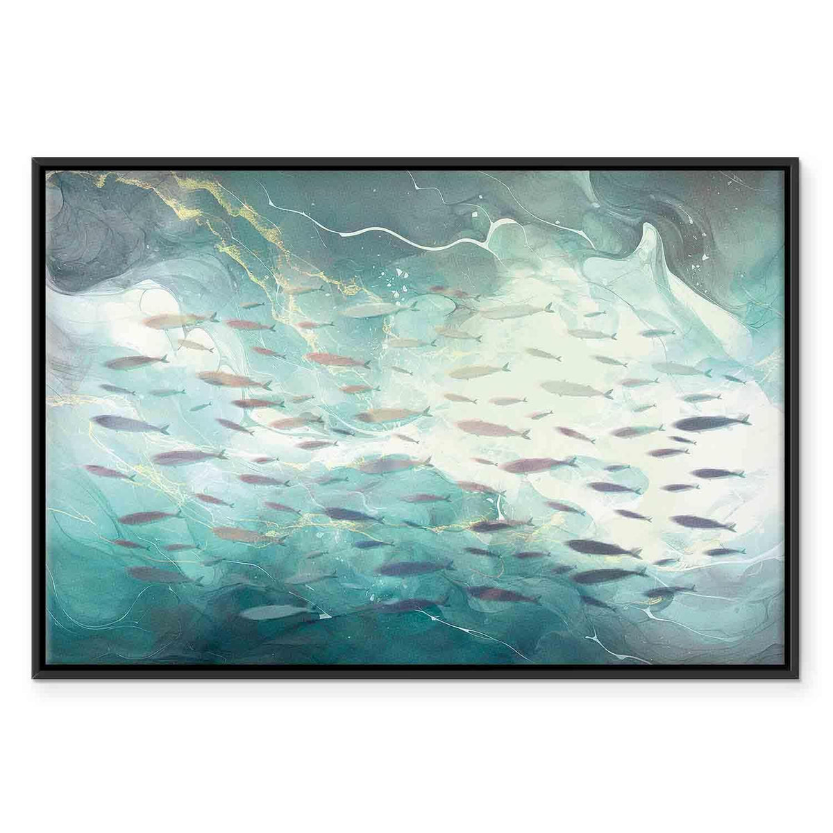 Leinwandbild - School of small fish