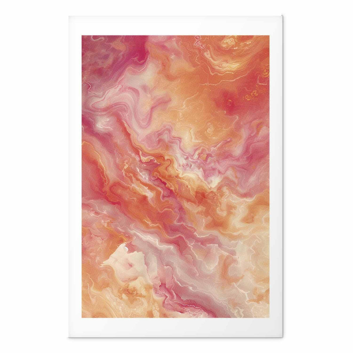 Poster - Fiery Colors - dynamic shapes in fire and pink tones