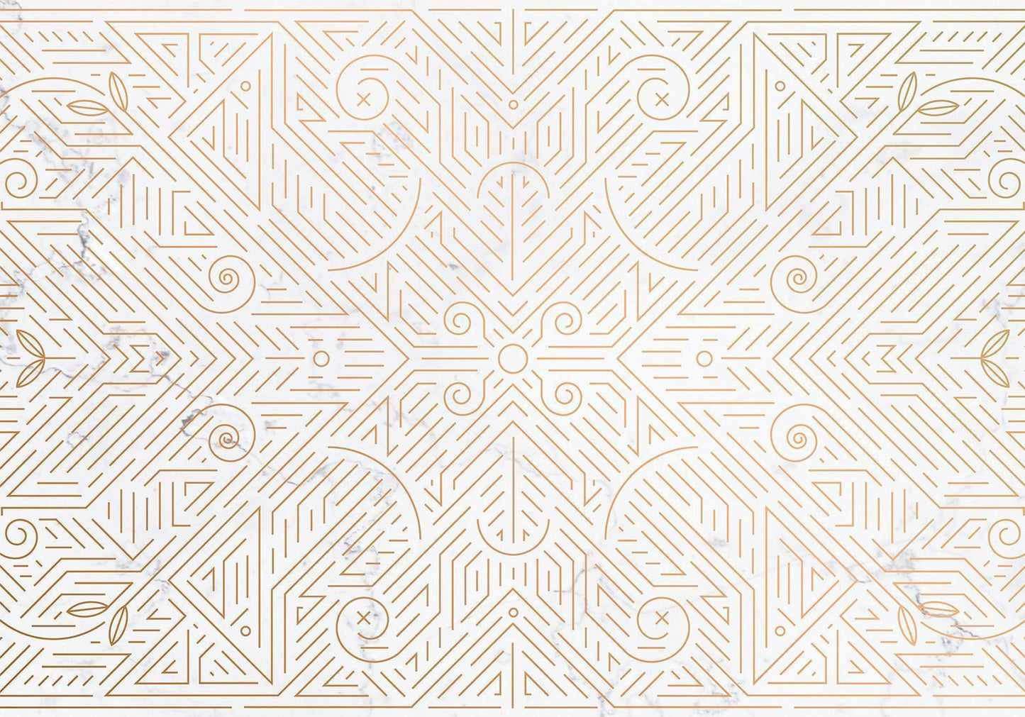 Fototapete - Geometric Pattern Shades of Gold and Marble Stone Artgeist