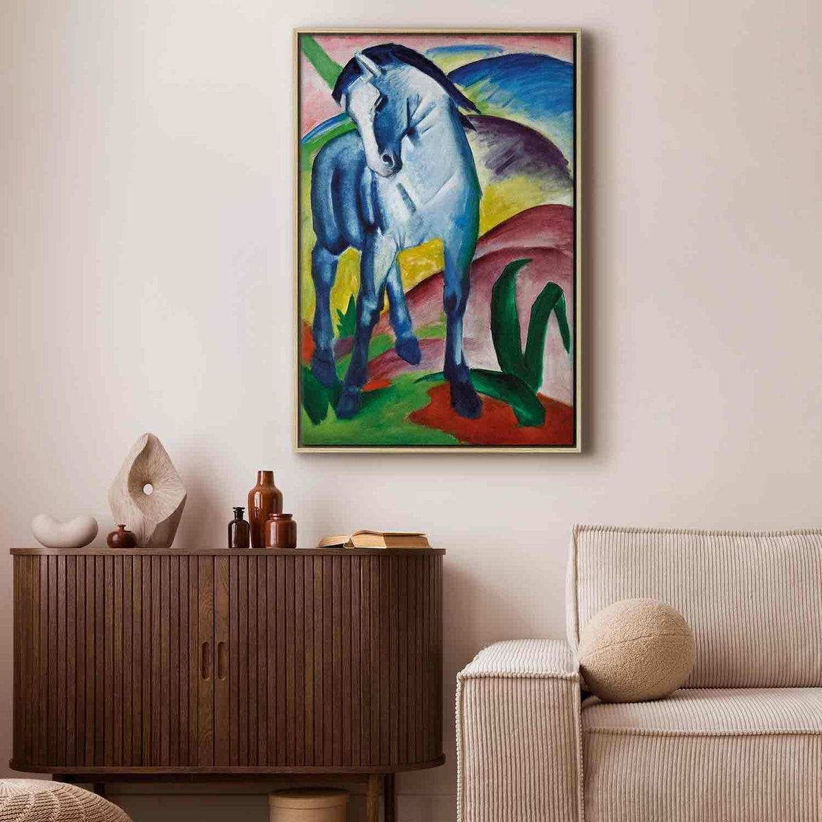 Leinwandbild - Franz Marc – Blue Horse