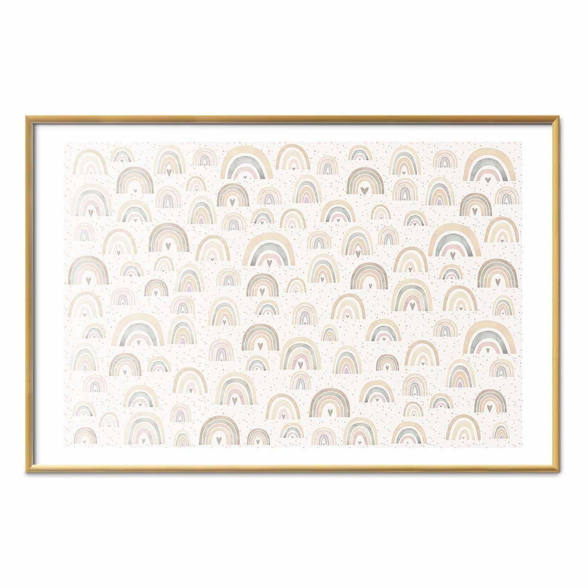 Poster - Rainbows and Hearts