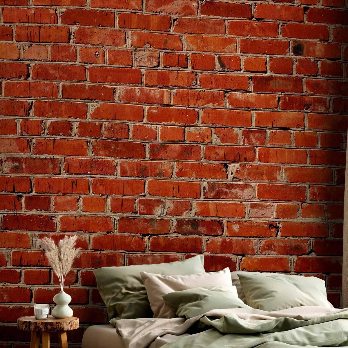 Fototapete Backsteinwand – Rote Ziegelwand im Industrial Loft Stil